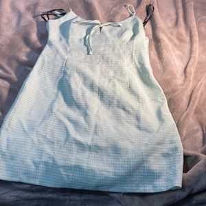 Pastel green mini dress a little see through